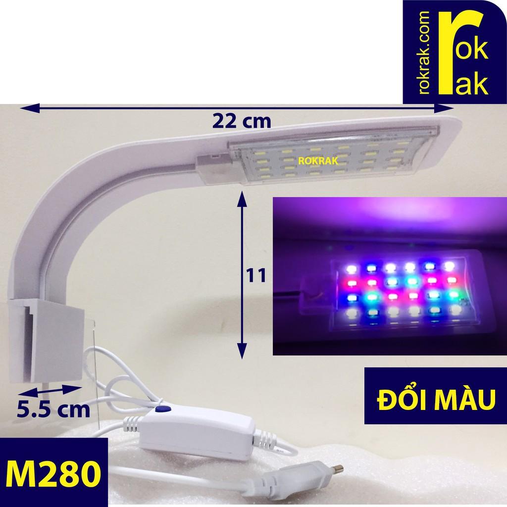 Đèn led trắng M280 kẹp thành hồ thủy sinh cỡ vừa nhỏ