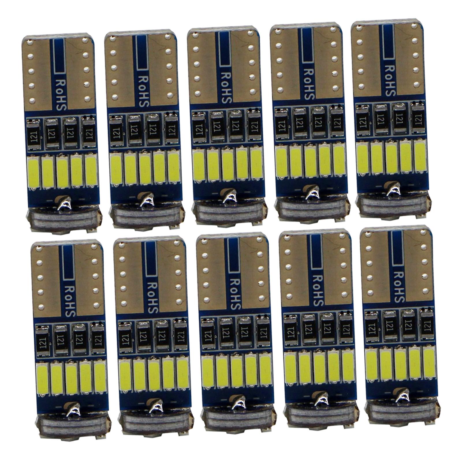 10x Car Interior Dome Light Bulbs LED Low Power Consumption Easy to Install