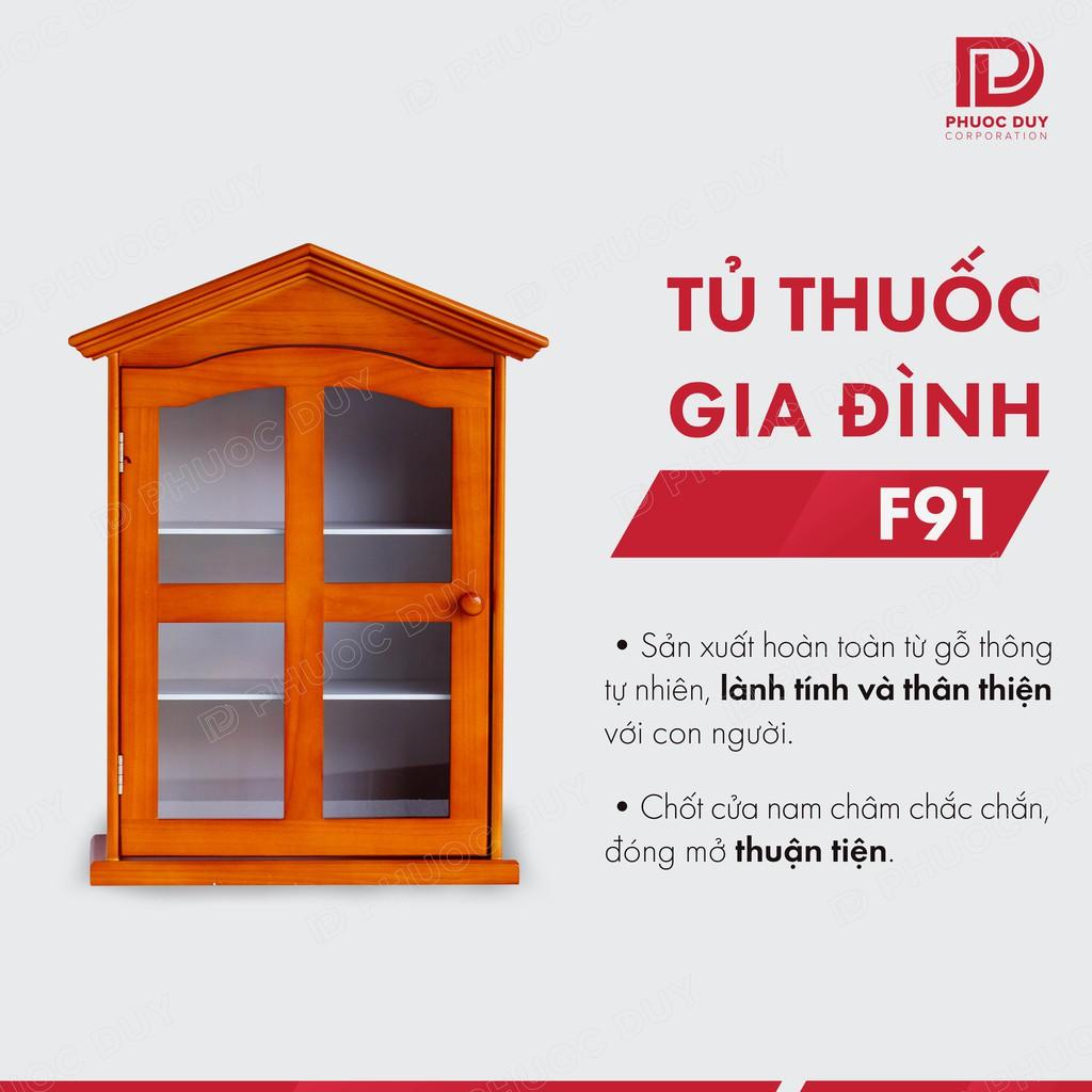 Tủ thuốc - Tủ y tế gia đình gỗ tự nhiên F91