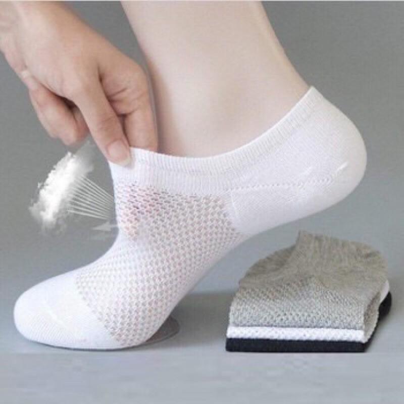 Combo 10 đôi tất lưới nam thông hơi CỔ NGẮN
