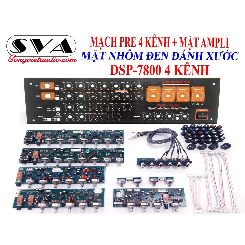 BỘ MẠCH PRE MIC 7 VOLUME 4 KÊNH TẶNG MẶT DSP-7800 DÙNG LẮP RÁP AMPLI