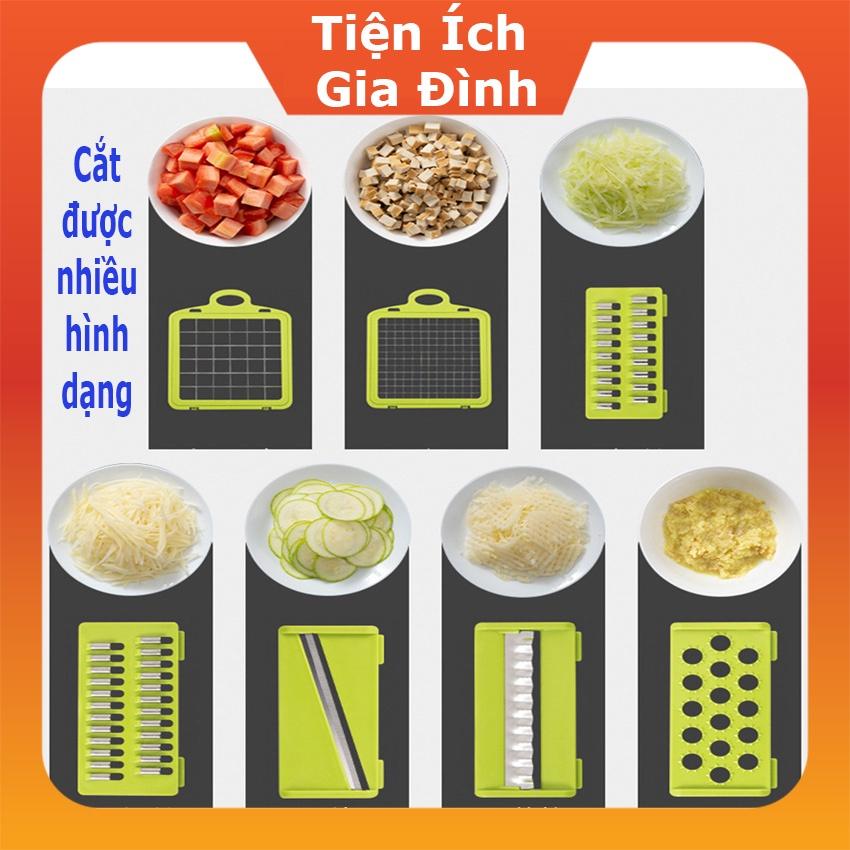 Bộ dụng cụ nạo rau củ quả đa năng, Dụng Cụ Nạo Cắt Lát Rau Củ 10 món, Bộ Dụng Cụ Cắt - Thái - tỉa Rau Củ