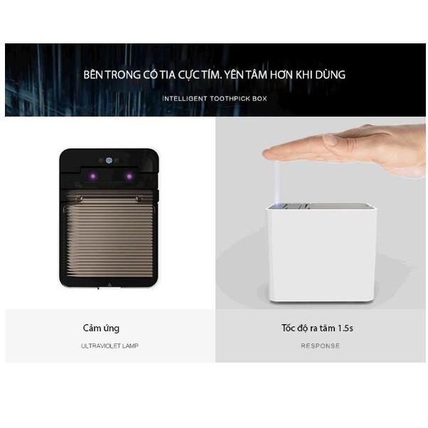 Hộp tăm để bàn cảm ứng SVAVO tia UV diệt khuẩn - The Royal's