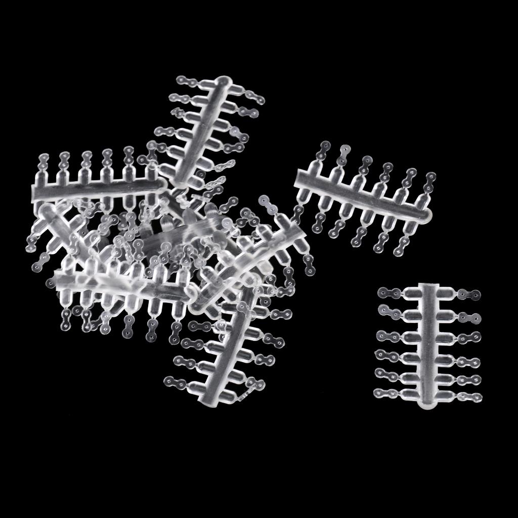 10pc Carp Fishing Boilie Stop Double Ring Rubber Hair Rig Bait Stopper Clear