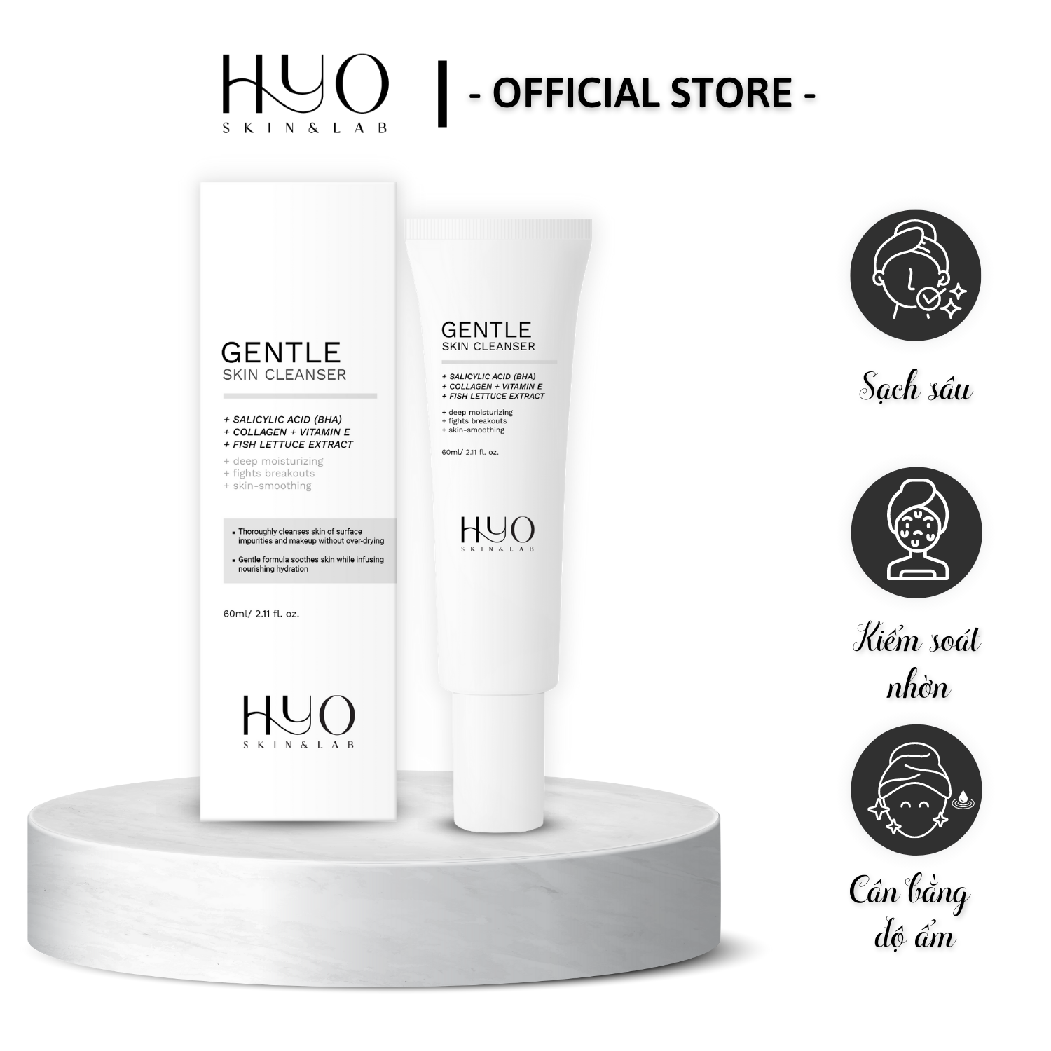 Sữa rửa mặt cao cấp HYO GENTLE 60ml - Hàn Quốc