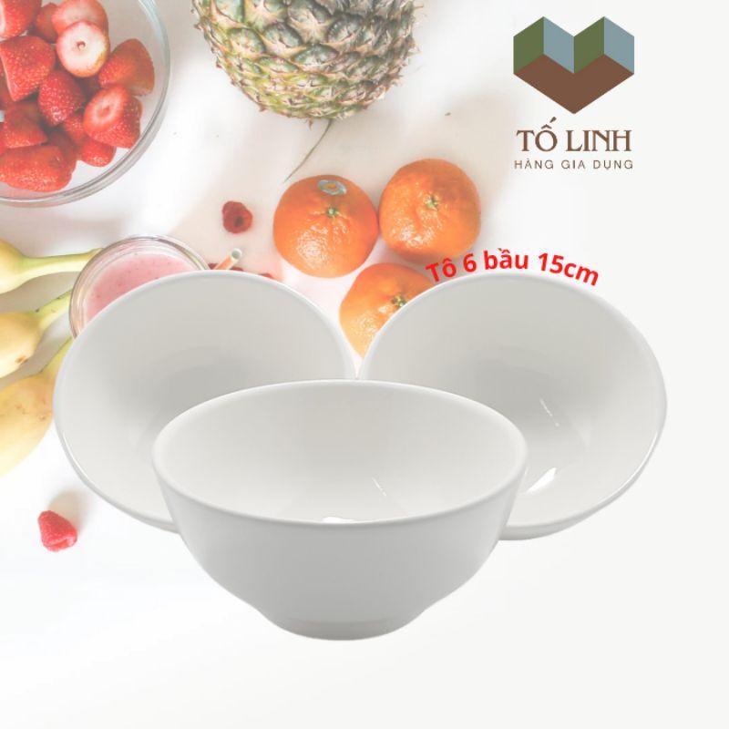 Combo bộ 3 tô sứ trắng không hiệu 15cm,,Set 3 tô sứ trắng 6 inch K-H