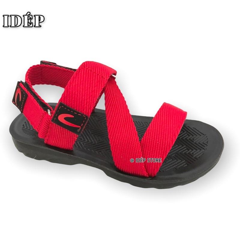 Giày sandal unisex quai Đỏ chữ Z GL034 - Xăng đan dây dù nam nữ đế đúc PU siêu bền SH9 IDEP