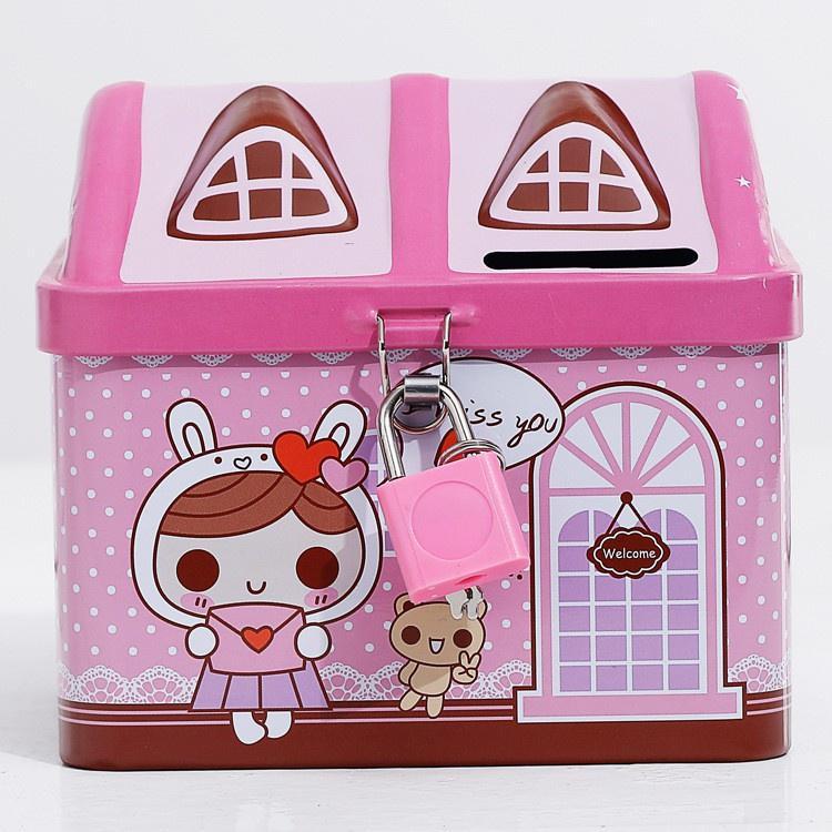 Két sắt mini tiết kiệm hình ngôi nhà