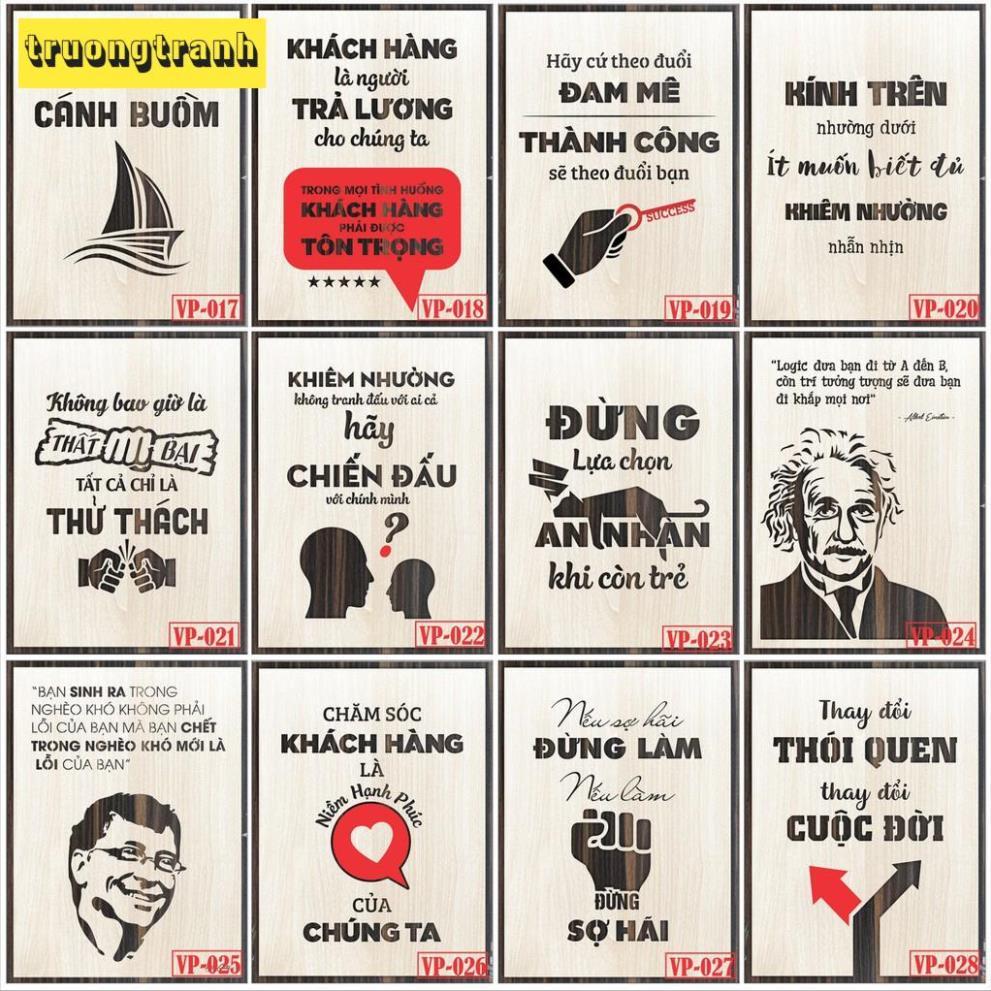 Tranh Gỗ tạo động lực, truyền cảm hứng làm việc cực hiệu quả, Slogan hay và ý nghĩa Trường Tranh Decor