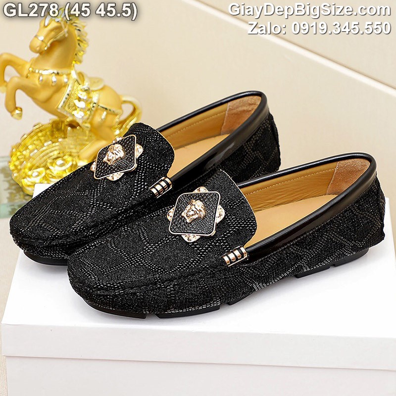 Giày mọi da đóng thủ công, giày lười cỡ lớn 45 46 47 48 cho nam cao to chân ú bè. Big size handmade loafer for wide feet