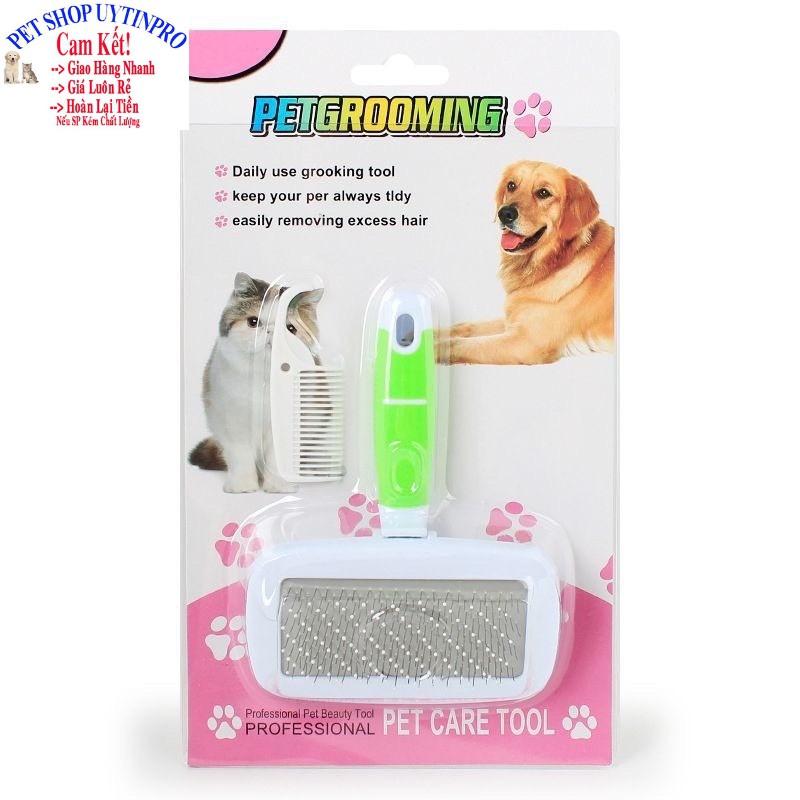 LƯỢC CHẢI LÔNG CHẤM BI CHO PET THÚ CƯNG CHÓ MÈO Dài 14cm