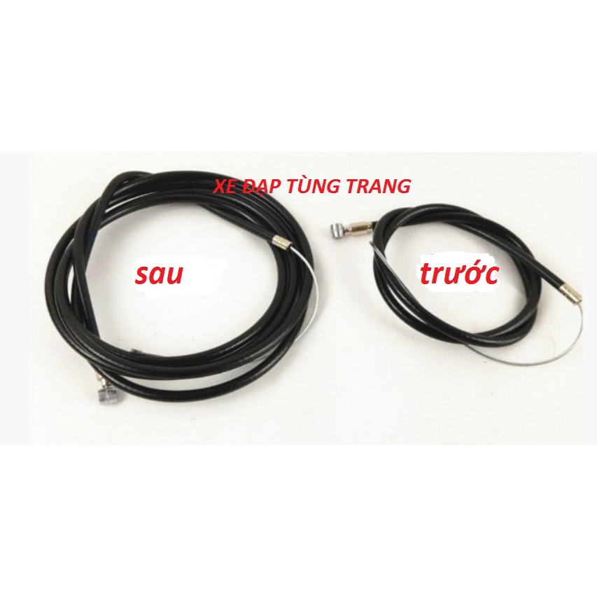 Bộ vỏ ruột dây phanh xe đạp trước + sau loại tốt
