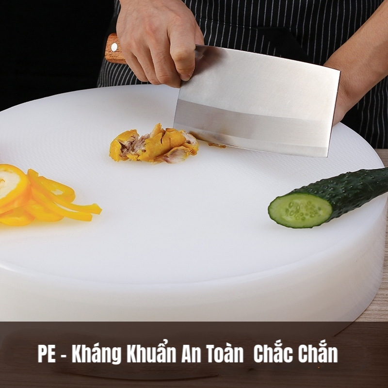 Thớt nhựa nhà hàng/khách sạn KTĐK 35 / 40 dày 5cm, Chất liệu PE nguyên khối Hàng Nhập Khẩu