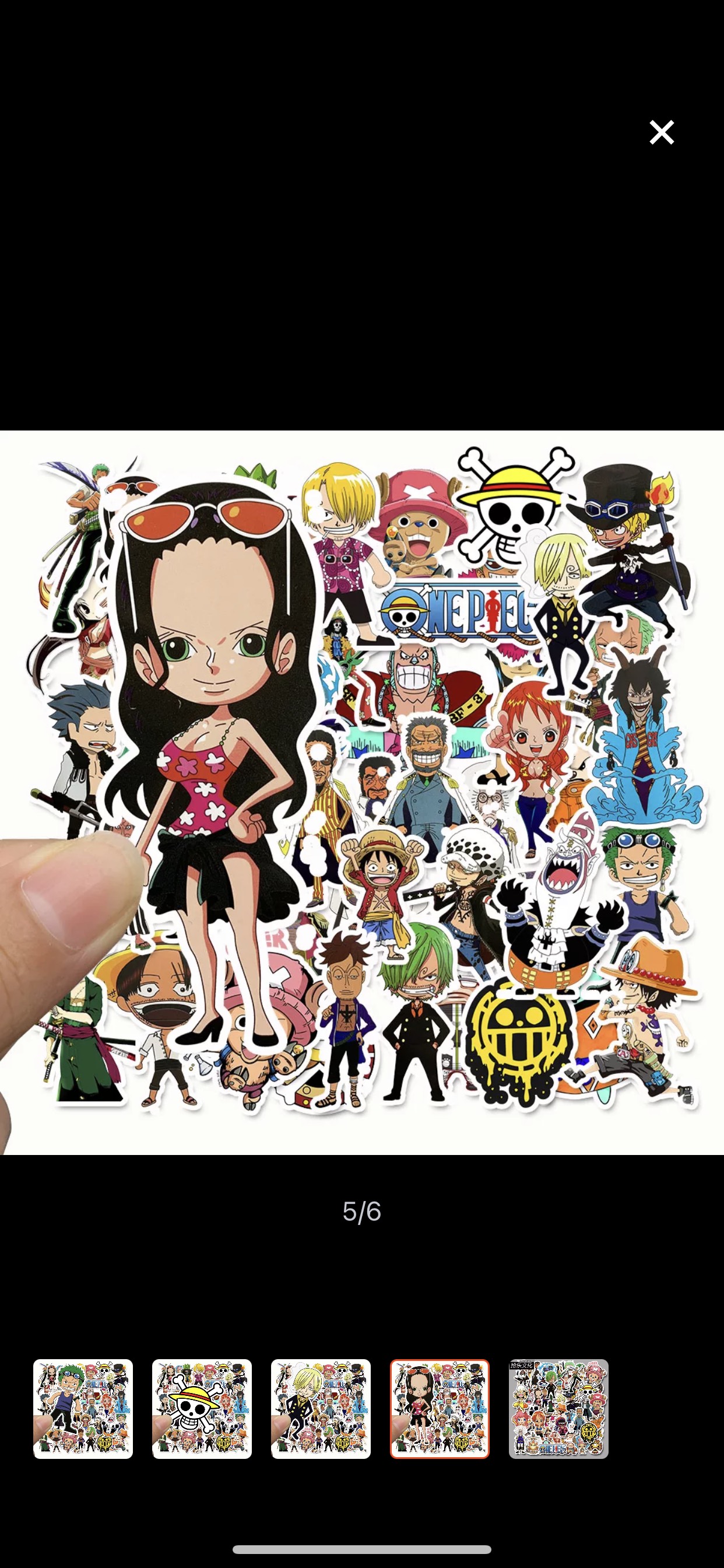 Bộ 50 miếng dán (Sticker) chống thấm nước hình One Piece trang trí sổ tay,laptop,mũ bảo hiểm