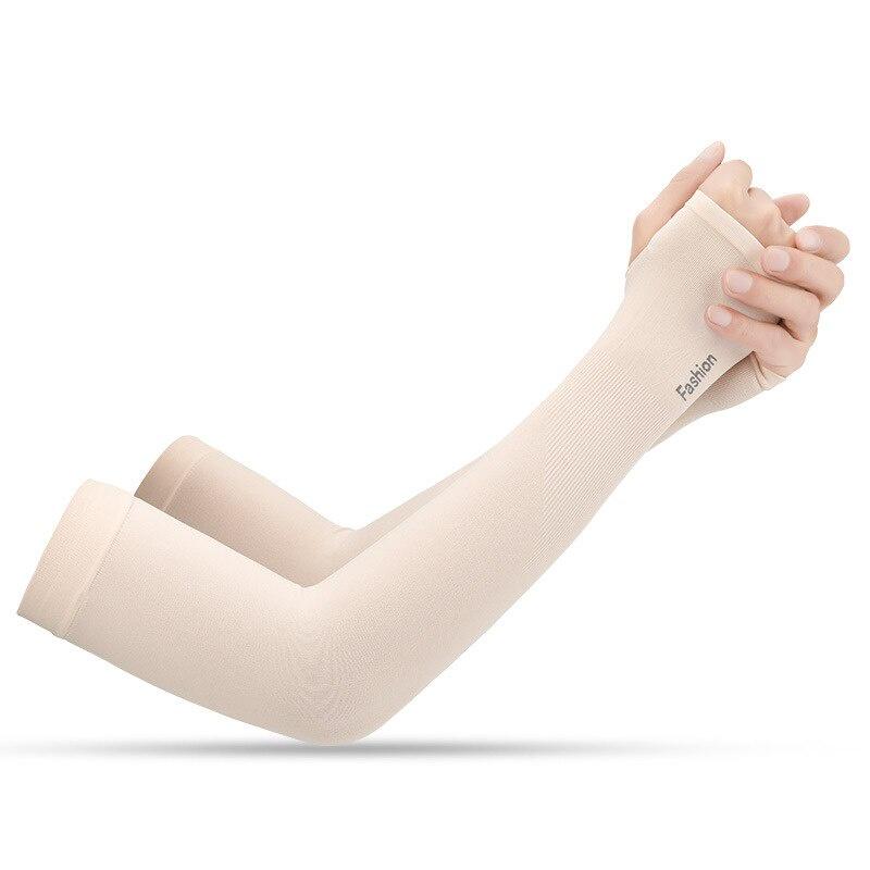 Outdoor Cooling Ice Silk Arm Sleeves Sun Protection Cuff Arm Warmers for Cycling Basketball Football Running Sports Women Men