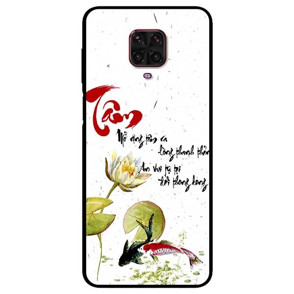Ốp lưng dành cho Xiaomi Redmi Note 9s - Note 9 Pro - Note 9 Pro Max mẫu Thư Pháp Tâm