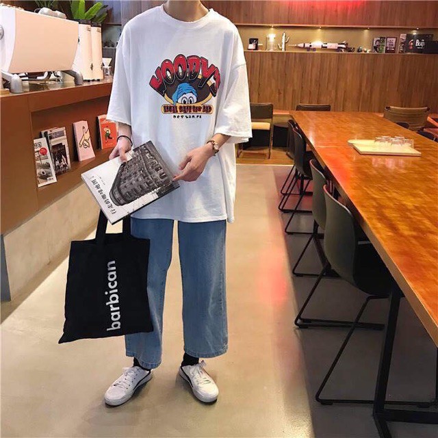 Áo Thun Nữ Tay Lỡ - Áo Phông Nam Nữ Form Rộng Freesize Vải Chất Cotton Mịn Mát Kita Unisex - Mẫu VOODYS