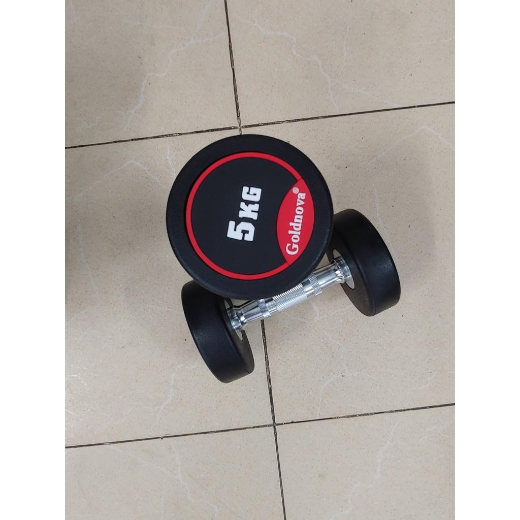 Tạ tay bọc cao su Goldnova loại 15kg 1 quả (Giá bán của 1 quả tạ)