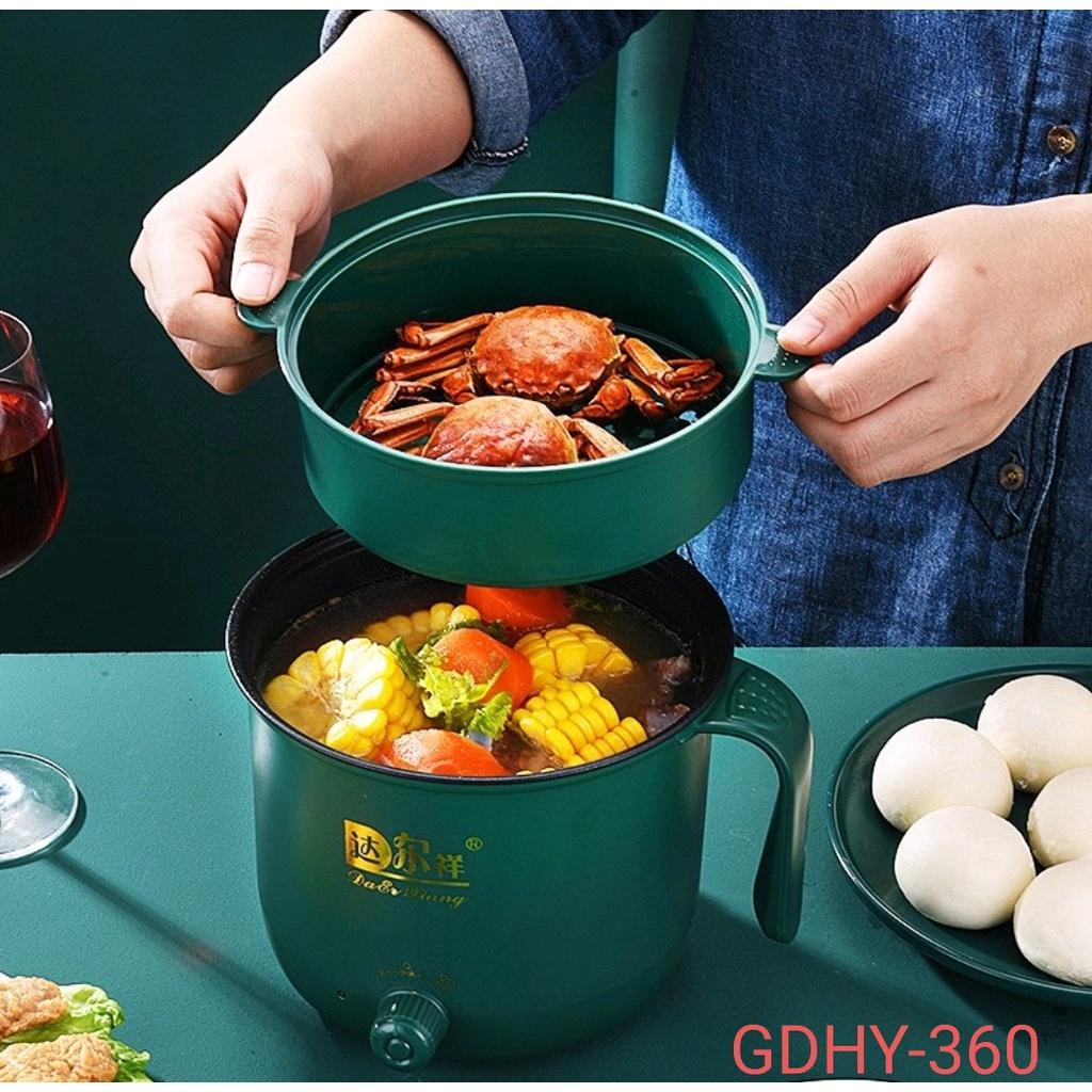 Nồi lẩu , ca lẩu cầm tay 2 tầng , nồi lẩu đa năng 1.8 lít .