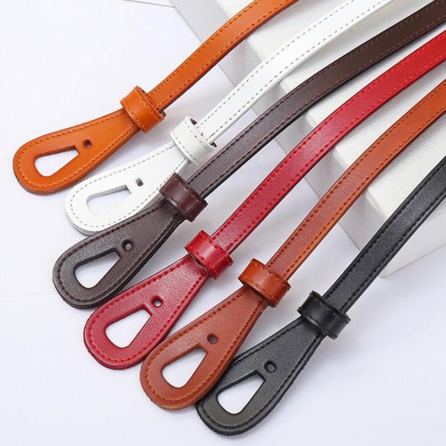 Dây lưng, dây nịt nữ, bản nhỏ, da thật, khóa thắt thời trang.