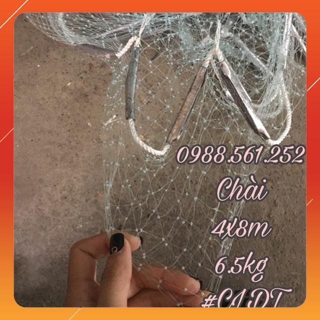 Chài cước đúc 4m bung 8m, 4cm, sợi cước to khoẻ bắt cá ( rẻ vô địch ) docaucagiangnam