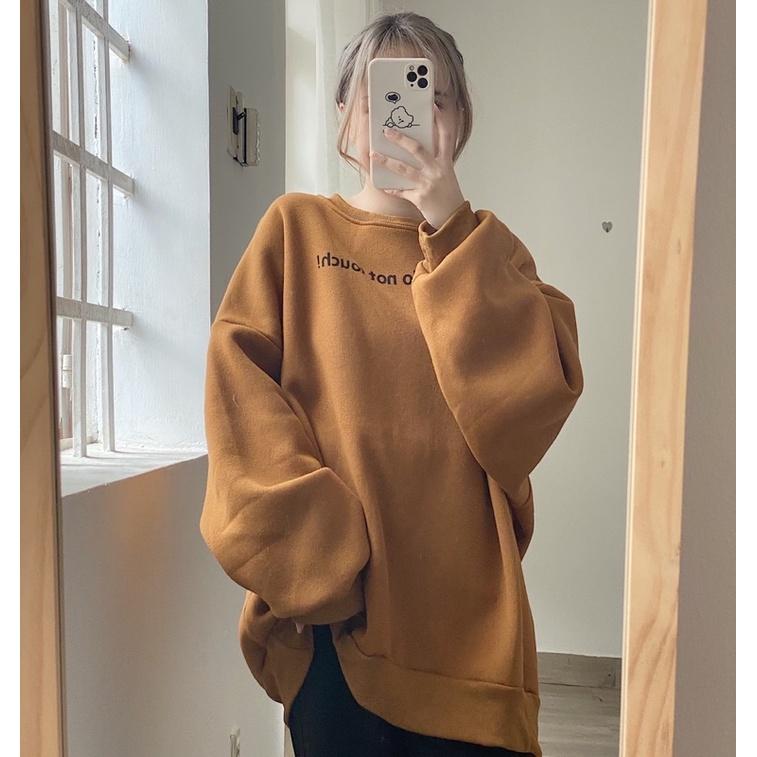 Áo Sweater Nỉ Bông Cotton Tay Bồng Form Rộng Nam Nữ Unisex