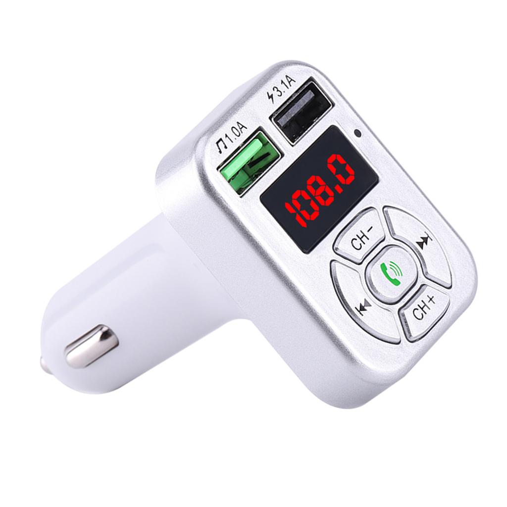 Bluetooth Car Charger 3.1A Fast Charge Card FM Car Bluetooth MP3 Transmitter