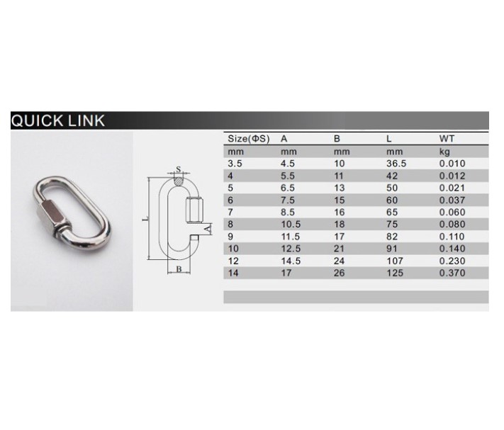 Móc nối xích, khóa xích INOX [ Ø 8mm ]