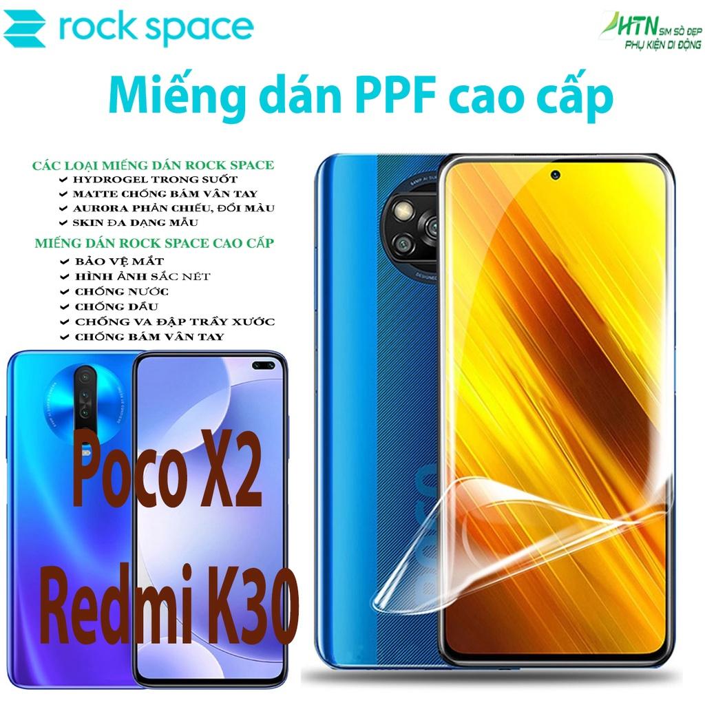 Miếng dán cao cấp rock space cho Xiaomi Redmi K30/ Poco x2 dán màn hình/ mặt sau lưng điện thoại trong -hydrogel/ nhám chống vân tay ( matte) phục hồi vết xước nhỏ - Hàng chính hãng