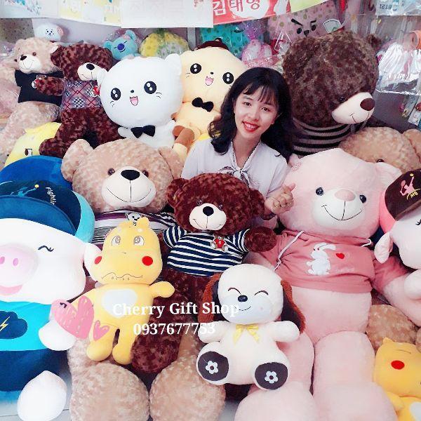 Gấu Bông Teddy Trắng Cao Cấp 90cm Ảnh Shop Chụp