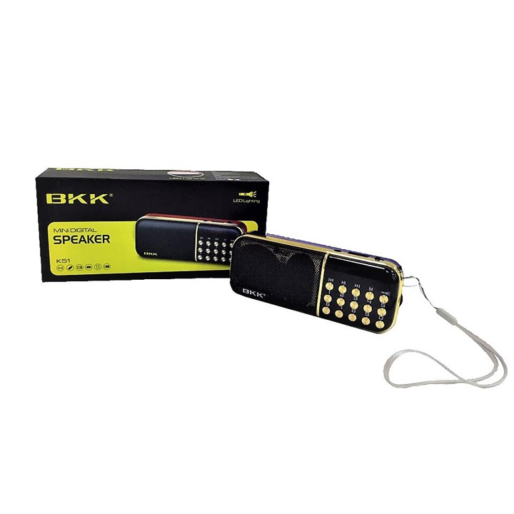 Loa usb,thẻ nhớ,FM BKK K51 - Đèn Pin Cực Sáng ( Hàng Chính Hãng )