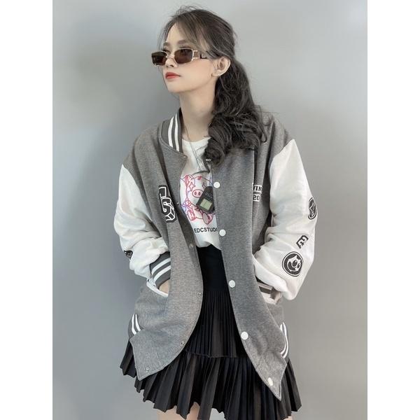 Áo khoác bomber nam nữ nỉ bông dày dặn hàng quảng châu form rộng unisex khoác nỉ CS CANDLES - AK3424