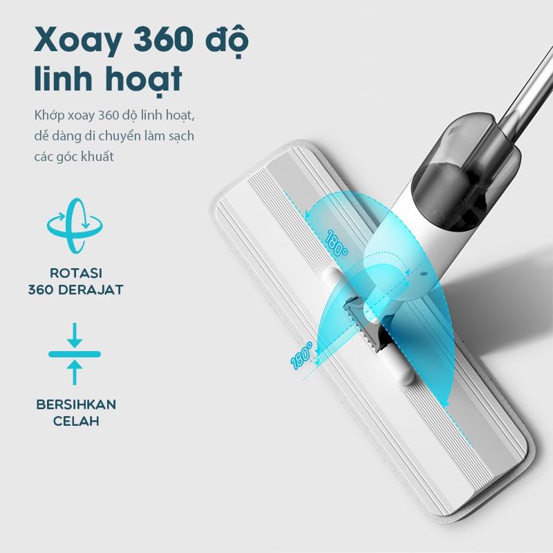 Cây lau nhà phun sương đa năng SAMONO SCM001 đầu xoay 360 độ linh hoạt - hai chế độ lau khô ướt - Bảo hành chính hãng - Hàng chính hãng