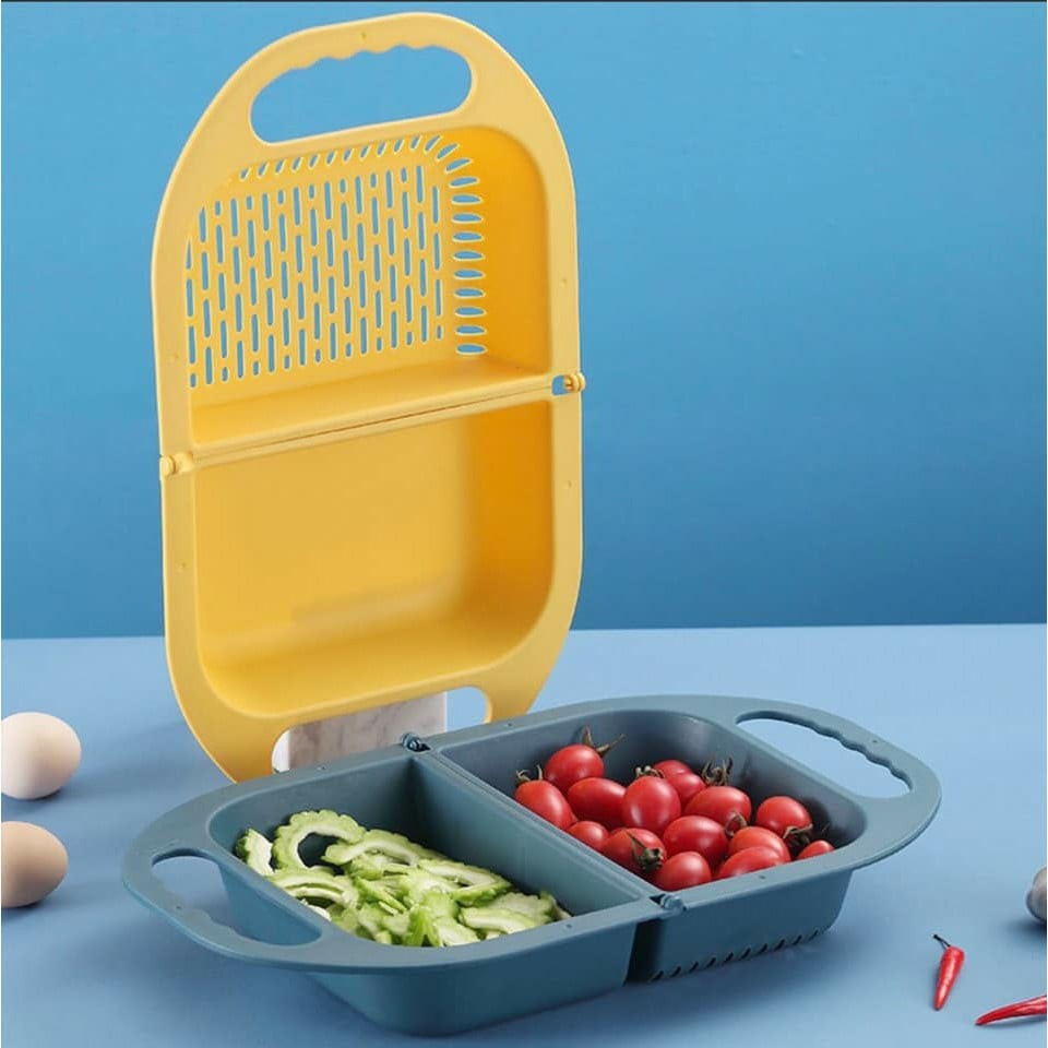 Rổ gác bồn rửa bát thông minh gấp gọn, gài bồn rửa chén siêu tiện dụng