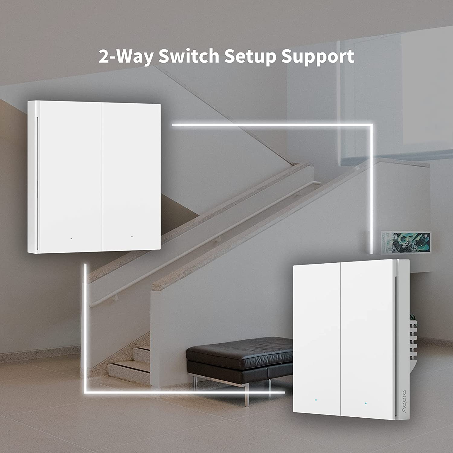 Công tắc thông minh Aqara H1 Smart Switch Zigbee 3.0 Đế Vuông Chuẩn US/UK/VN - Hàng Chính Hãng