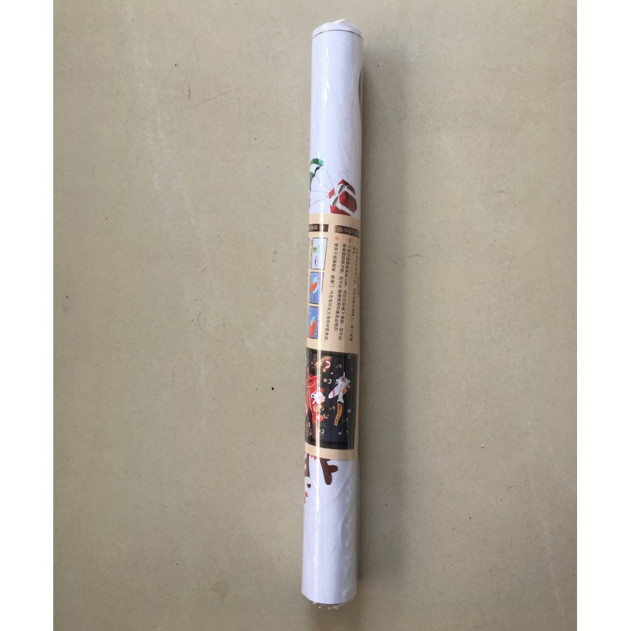 Decal dán kính hít tĩnh điện trang trí noel - ông già noel treo dây Z19-047