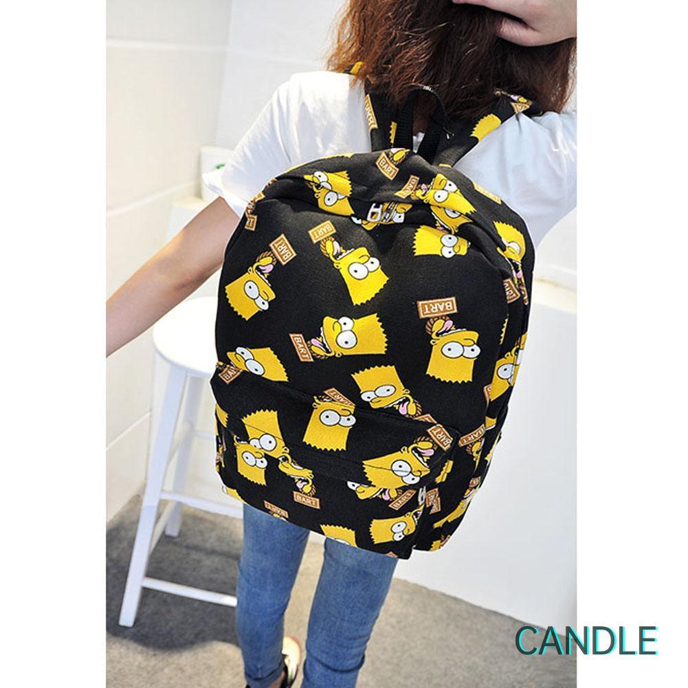 Balo Canvas Unisex In Họa Tiết Hoạt Hình