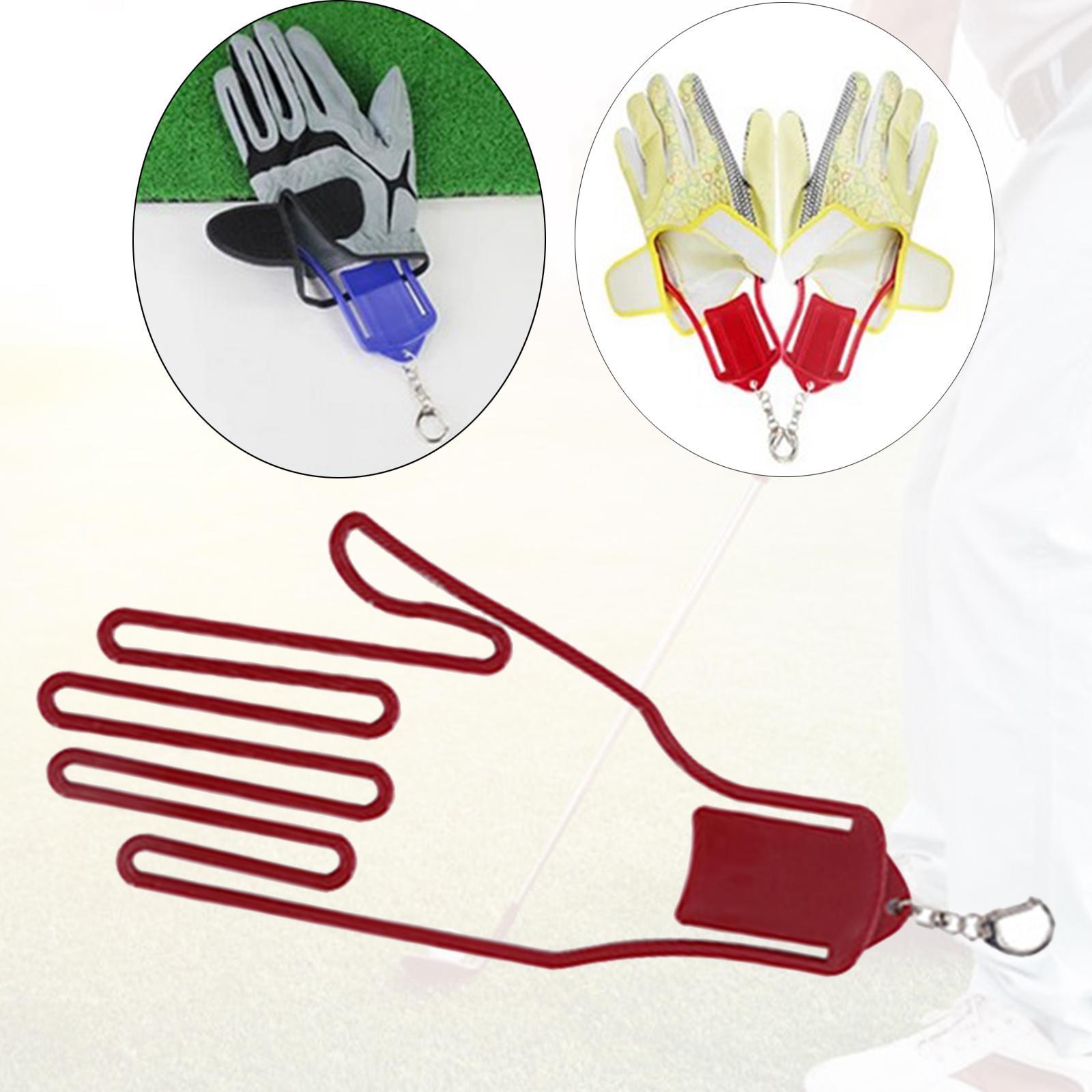 Portable Gloves Keeper Holder Dryer Rack Golf Gloves Stretcher Red