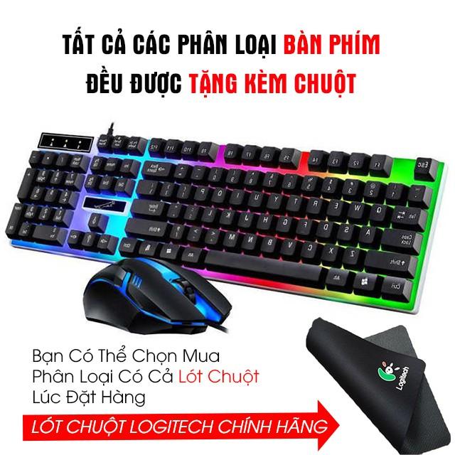 Bàn phím giả cơ chuyên game cao cấp G21B LED 7 màu - bàn phím cho game thủ