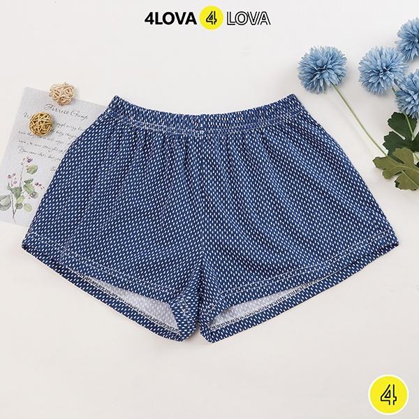 Quần short nữ mặc nhà chất coton 4LOVA kiểu đùi dùng đi ngủ mùa hè cực thoáng mát dễ chịu