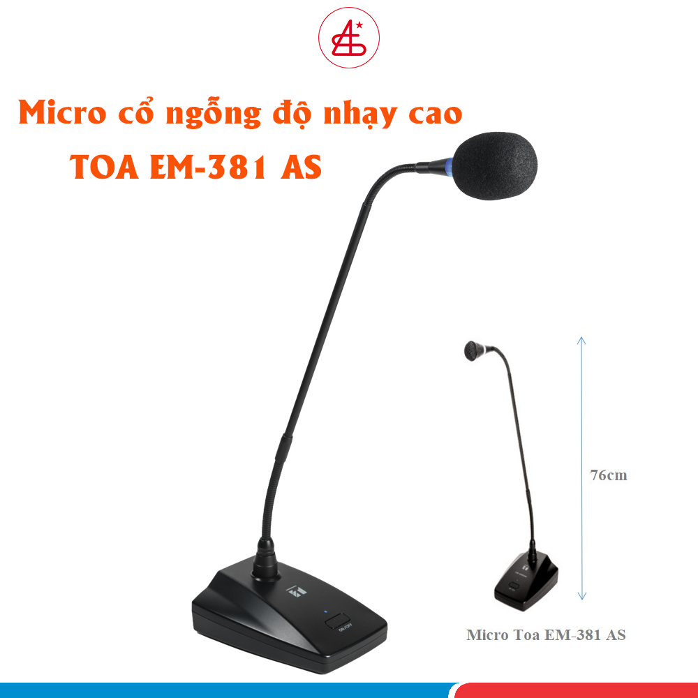 Micro TOA EM381 , míc cổ ngỗng cần dài 76cm, độ nhạy cao, hàng chính hãng