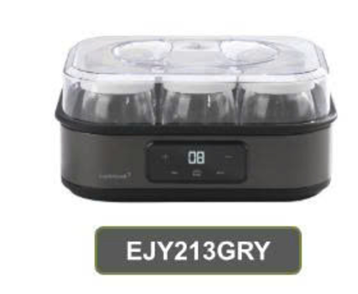 Máy làm sữa chua LocknLock EJY213GRY Digital Yogurt Maker - 220-240V, 50/60Hz, 20W, 1.08L - Màu xám - Hàng Chính Hãng - JoyMall