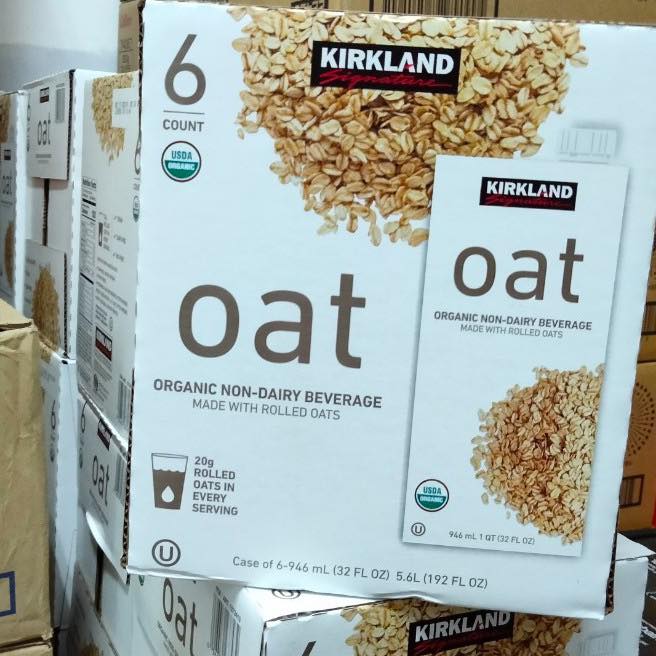 Sữa yến mạch hữu cơ kirkland oat mỹ thùng 6 hộp 946ml