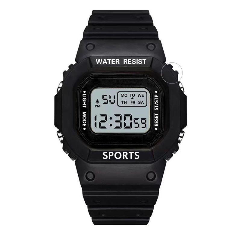 LED Digital Sports Watch Men Women Kids Silicone Strap Watches