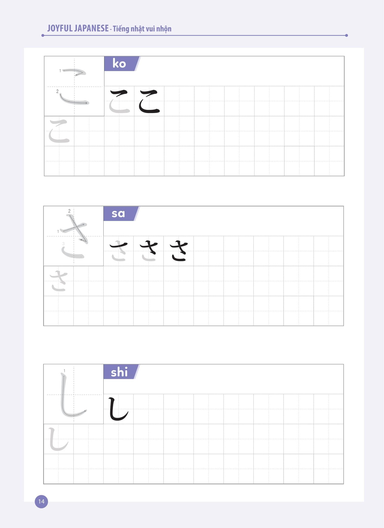 Sách Joyful Japanese - Tiếng Nhật vui nhộn - Tập Viết