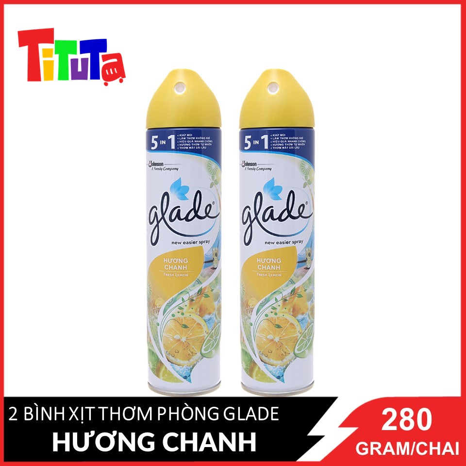 Combo 2 Chai Bình Xịt Thơm Phòng Glade Nature Hương Chanh 280gx2