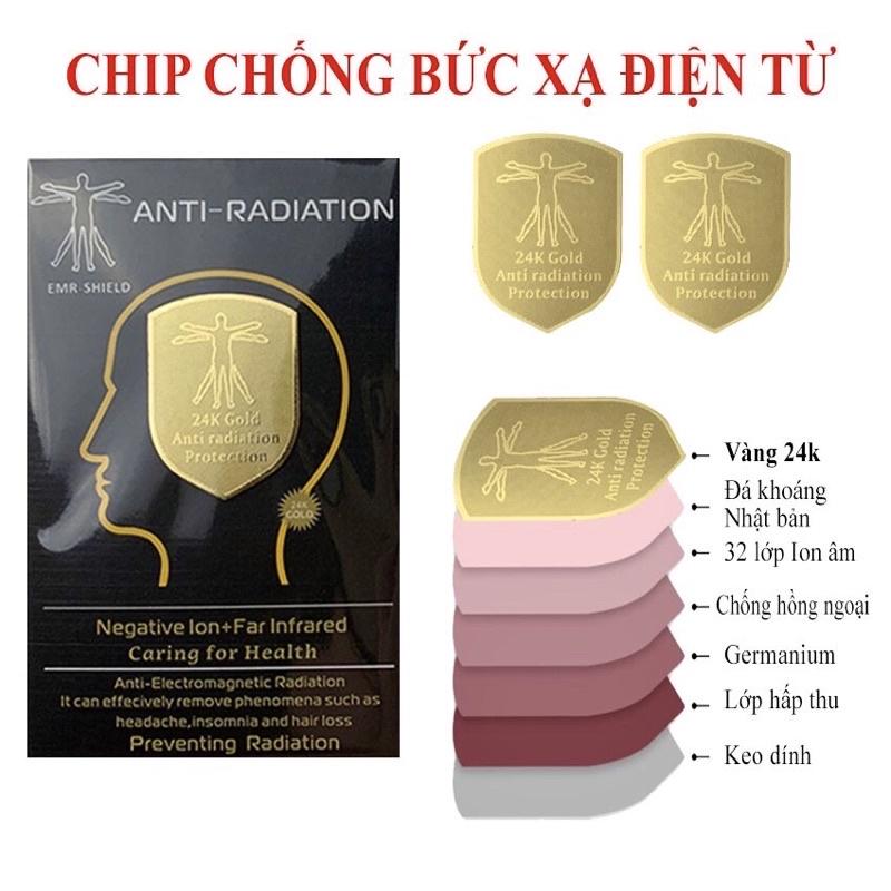 Chip Ngăn Bức Xạ Điện Từ Hàn Quốc GC - 24K Gold, Miếng Dán Chống Bức Xạ Điện Thoại Có Hại Với Con Người