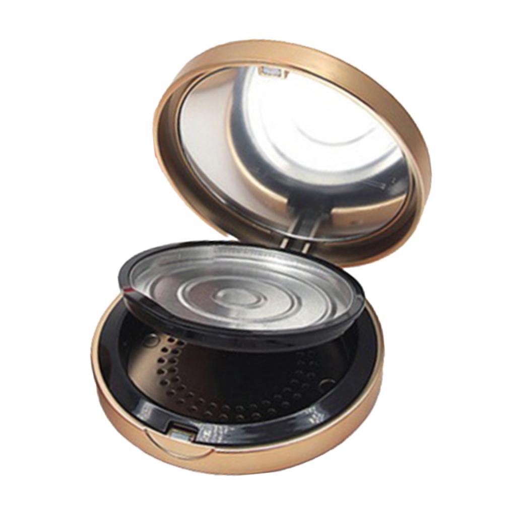 Empty Face Powder Blusher Makeup Cosmetic Storage Container Case Double Tier