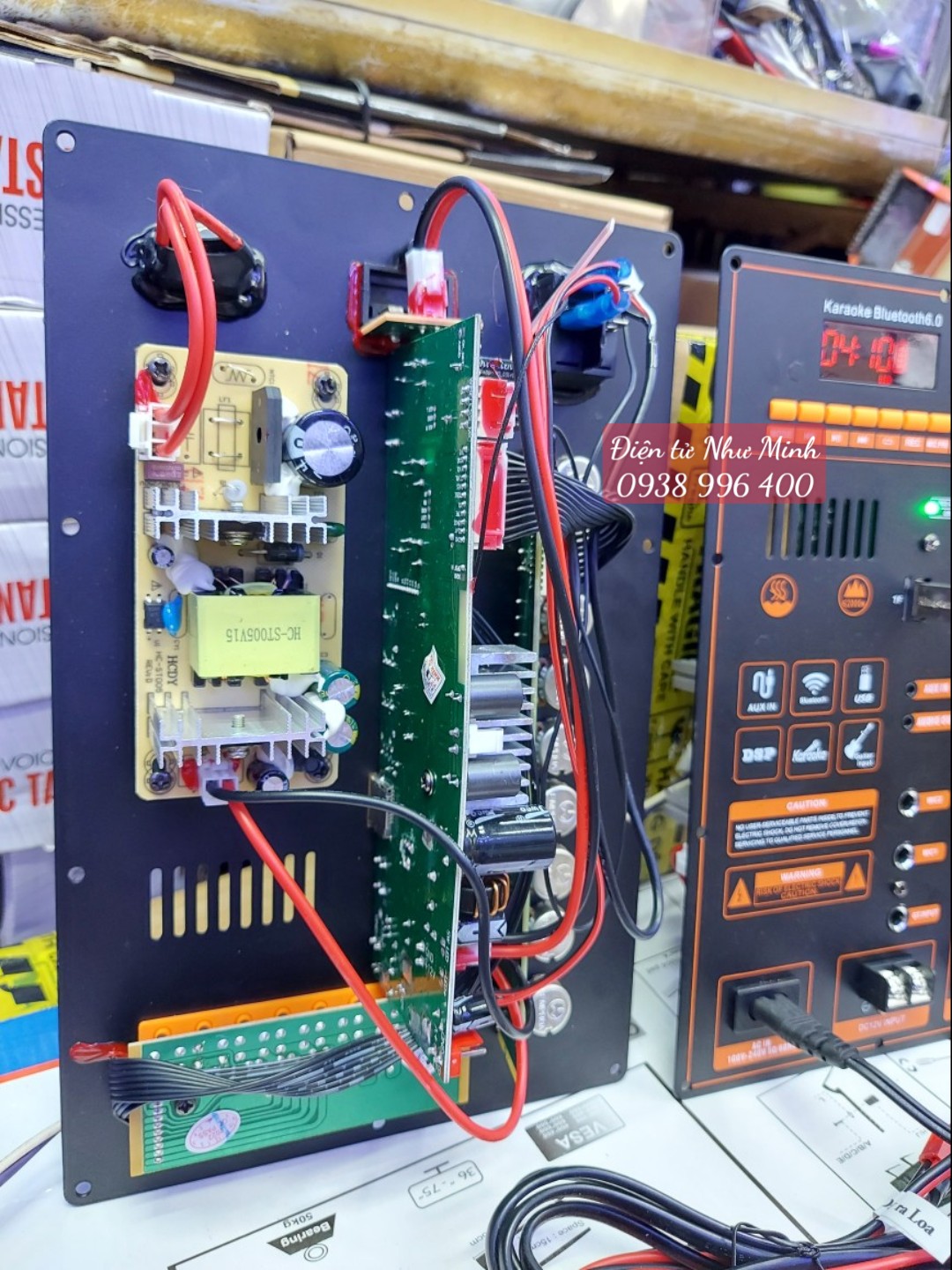 Mạch Loa kéo dsp/reverb 18cm*28cm dùng bass 30~40 đơn