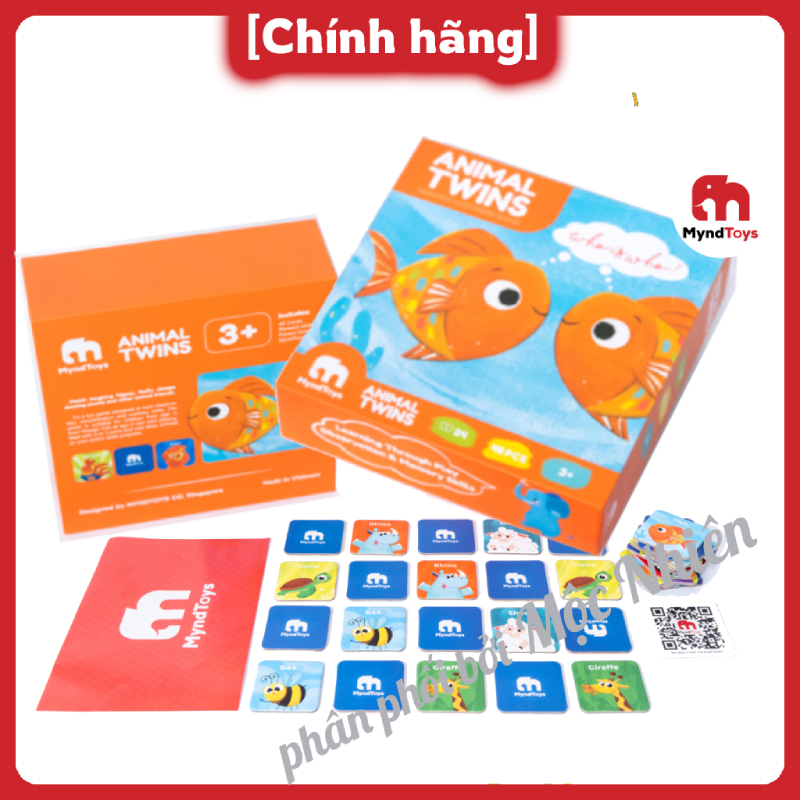 Đồ Chơi Xếp Hình MyndToys - Animal Twins - Memory Matching Game 48 Thẻ Dành Cho Các Bé Trên 2 Tuổi